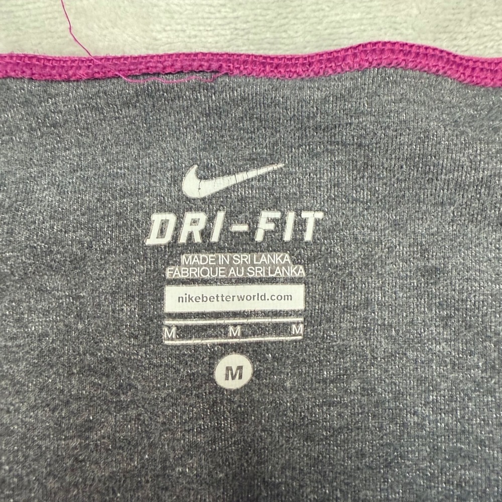 Nike Dri Fit Workout Yoga Pants Gray Pink Womens Size M - Picture 3 of 10